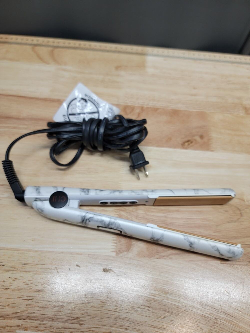 CHI Tourmaline Ceramic Flat Iron 1" in Modern Marble